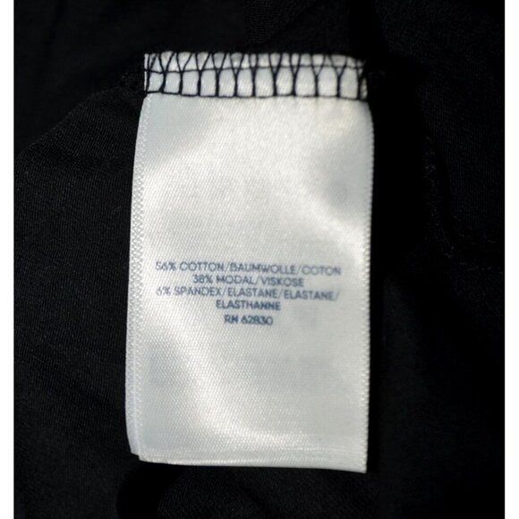 NWT Land’s End Twist Waist Midi Dress Tencel Black 2X Stretch LBD V-Neck Bodycon - Picture 8 of 9